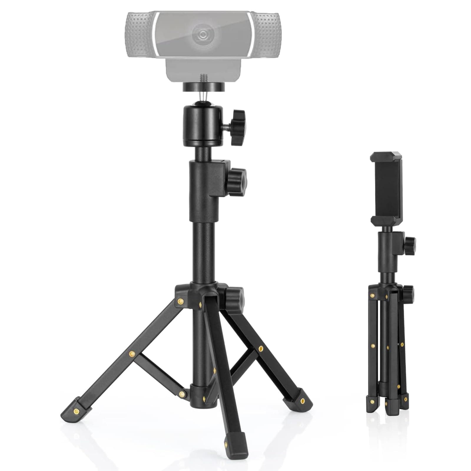 Webcam Tripod Stand, for Webcam C920 C922 C930e C920S C920 C615 C960 C920x, Extendable Stand for Desk, Lightweight Mini Webcam Tripod with 1/4" Thread