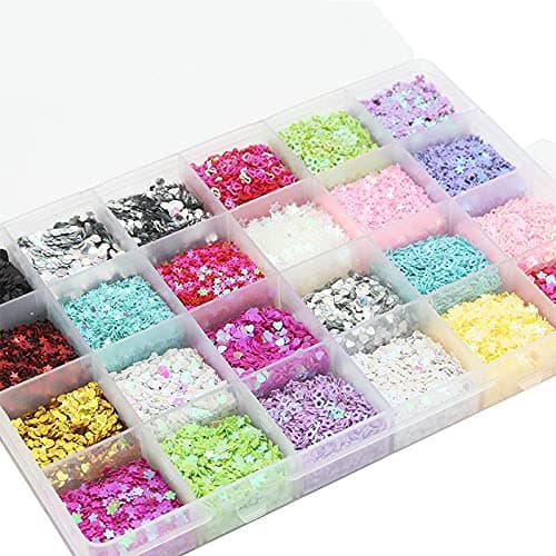 1box/lot 3-4mm Mixed 24 Colors Flake Rainbow Cup Sequin for Home Wedding Decoration Confetti (type4)