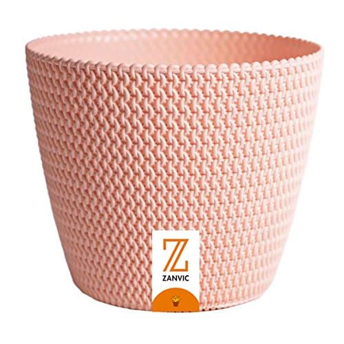 Zanvic Splofy Planter, Tricot Effect, Peach, 30 cm