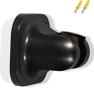 Handheld Shower Head Holder - 5 Positions Adjustable - Clip in - Screw or Adhesive Mount - Bathroom Wall Mounted Shower Wand Holder (Oil Rubbed)
