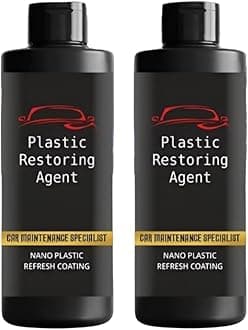 Plastic Restoring Agent Car Maintenance Specialist Nano Plastic Refresh Coating Restore Shine on Plastic & Leather Parts on Car & Bikes | Reduce Dust Accumulation | Each 100ml, Pack of 2