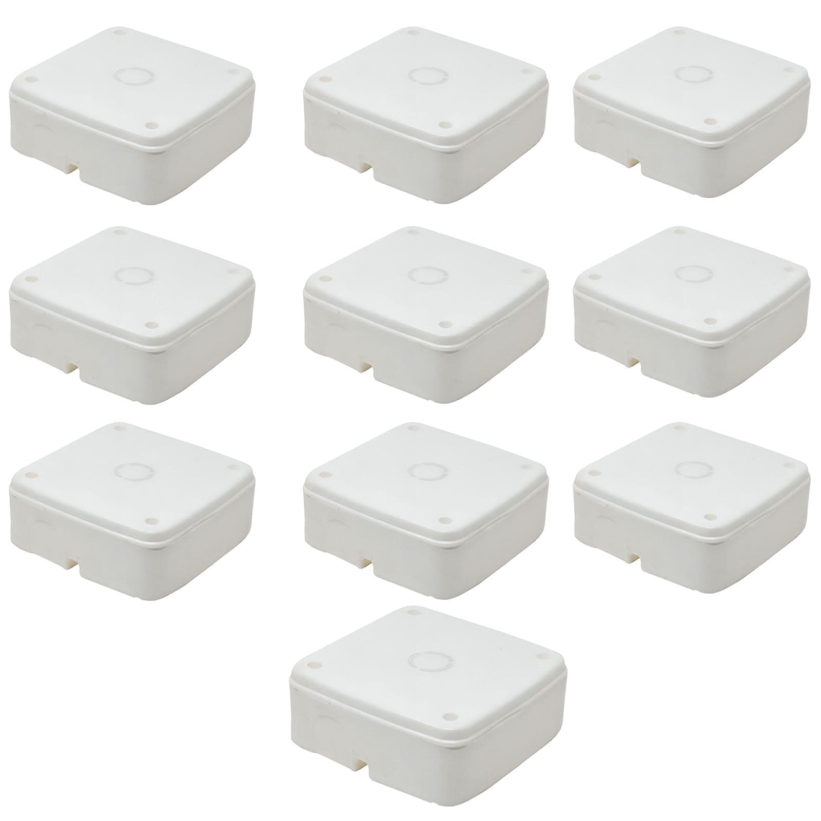 PVC Square Junction Box 4x4 Inches 10 Nos Pack for CCTV Cameras