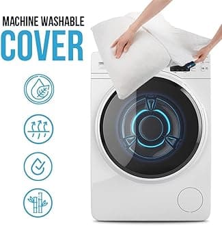 Sidney Sleep Side and Back Sleeper Pillow for Neck and Shoulder Pain Relief - Memory Foam Bed Pillow for Sleeping - 100% Adjustable Fill - Queen Size Washable Case - Extra Fill Included (Queen, Grey)