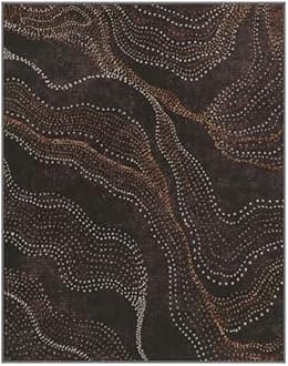 BEIMO Area Rugs 8x10 for Living Room Bedroom, Modern Abstract Dotted Pattern Machine Washable Rug, Large Soft Low Pile Floor Carpet with Non Slip Backing for Dining Room, Charcoal Brown