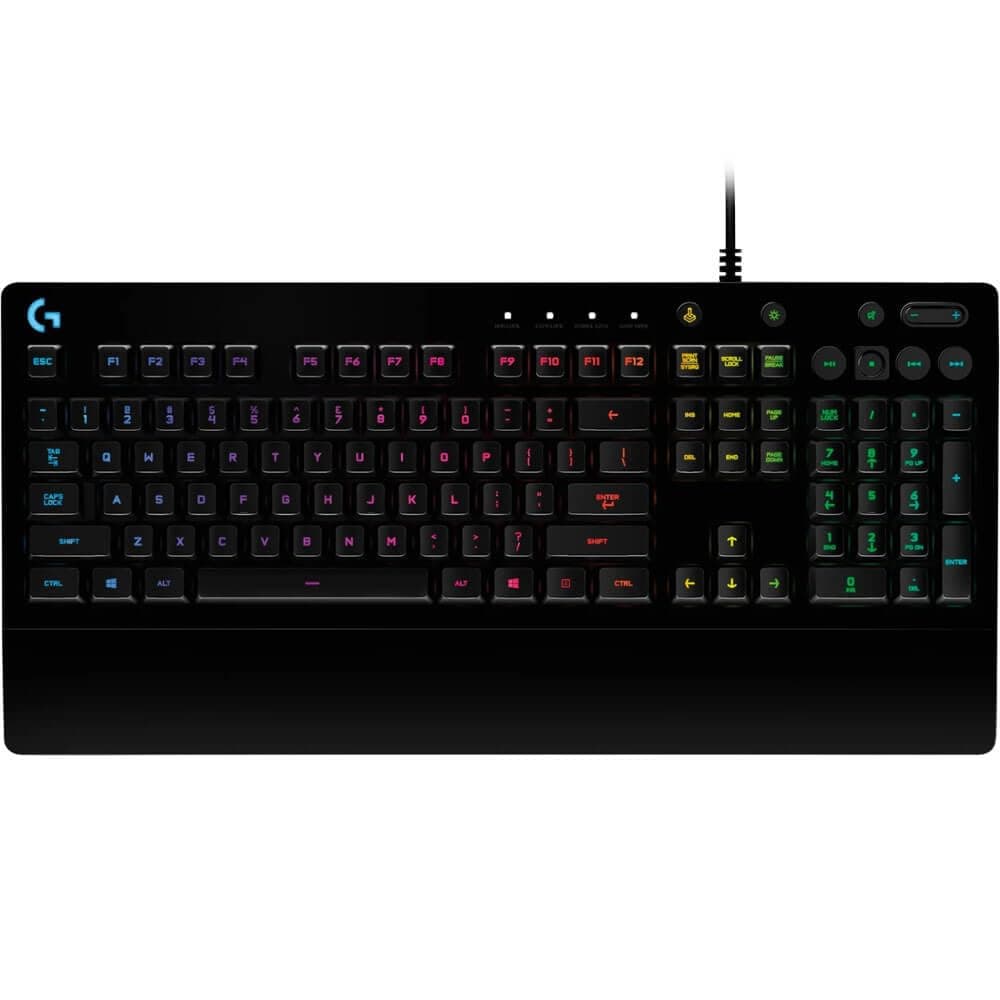 G213 Prodigy USB Gaming Keyboard with LIGHTSYNC RGB Backlit Keys, Spill-Resistant, Customizable Keys, Dedicated Multi-Media Keys (Black)