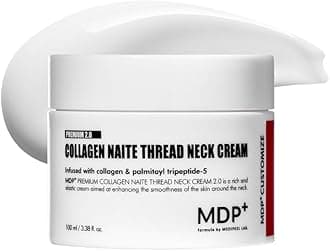MDP+ Premium Collagen Naite Thread Neck Cream 2.0 | Skin Tightening, Firming, 3.38oz/100ml, Anti-Aging, Moisturizer Face Cream, Neck & Décolleté Wrinkles, Soft Smooth Skin