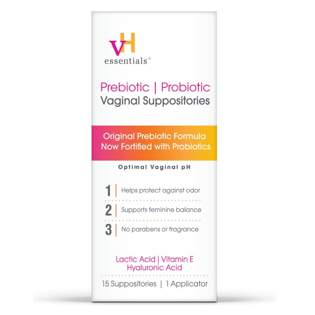 Prebiotic Vaginal Suppositories, pH Balanced for Feminine Odor, Hygiene, and Health