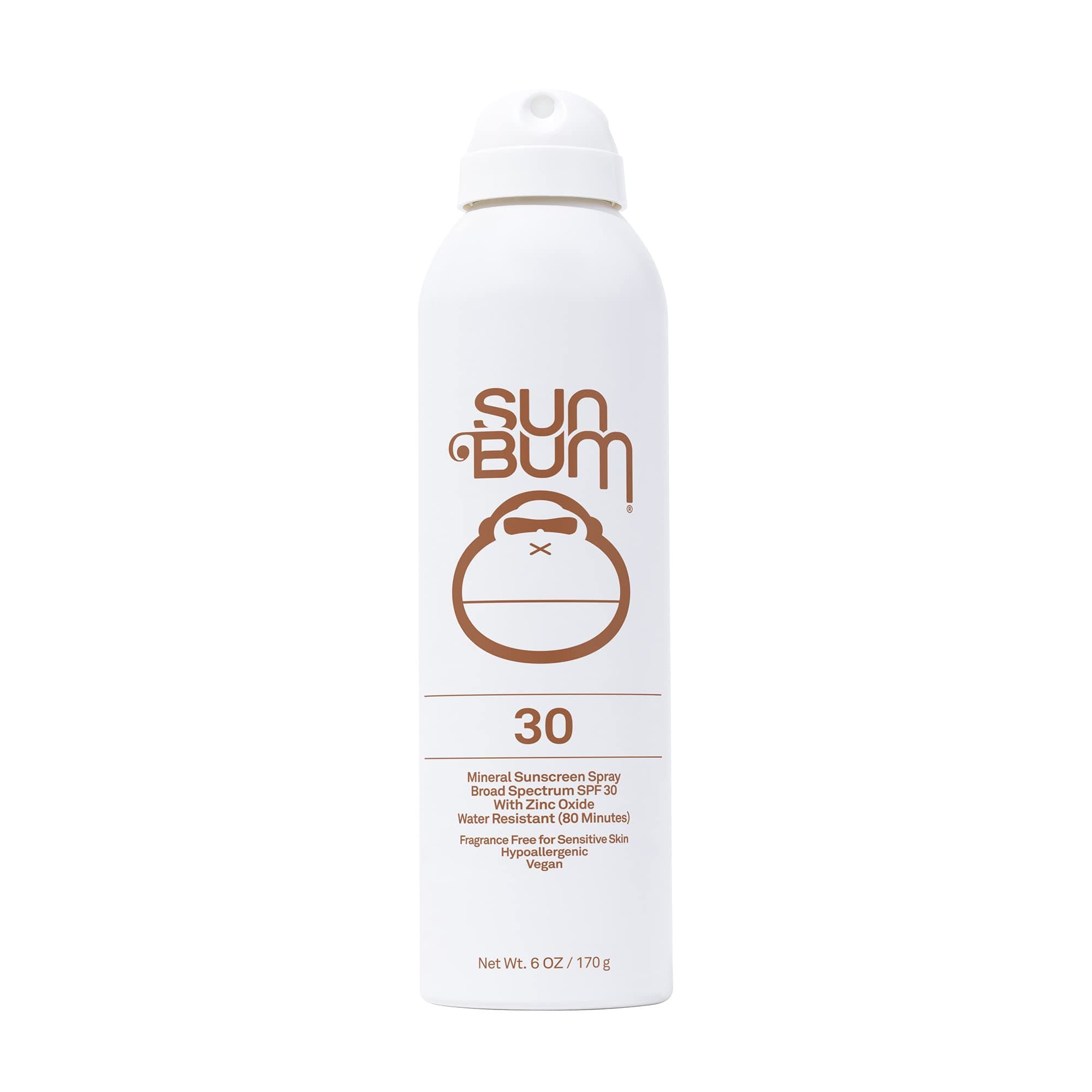 Sunscreen Spray, Spf 30: Sun Bum Mineral Sunscreen Spray, Spf 30, Broad Spectrum Uva/Uvb Protection, Hypoallergenic, Paraben Free, Gluten Free, Vegan, 1 Count
