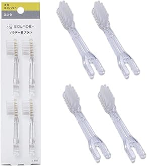 Soladey Ionic Toothbrush Replacement Brush Heads Refill, 4 Count -3 Row Medium Bristle