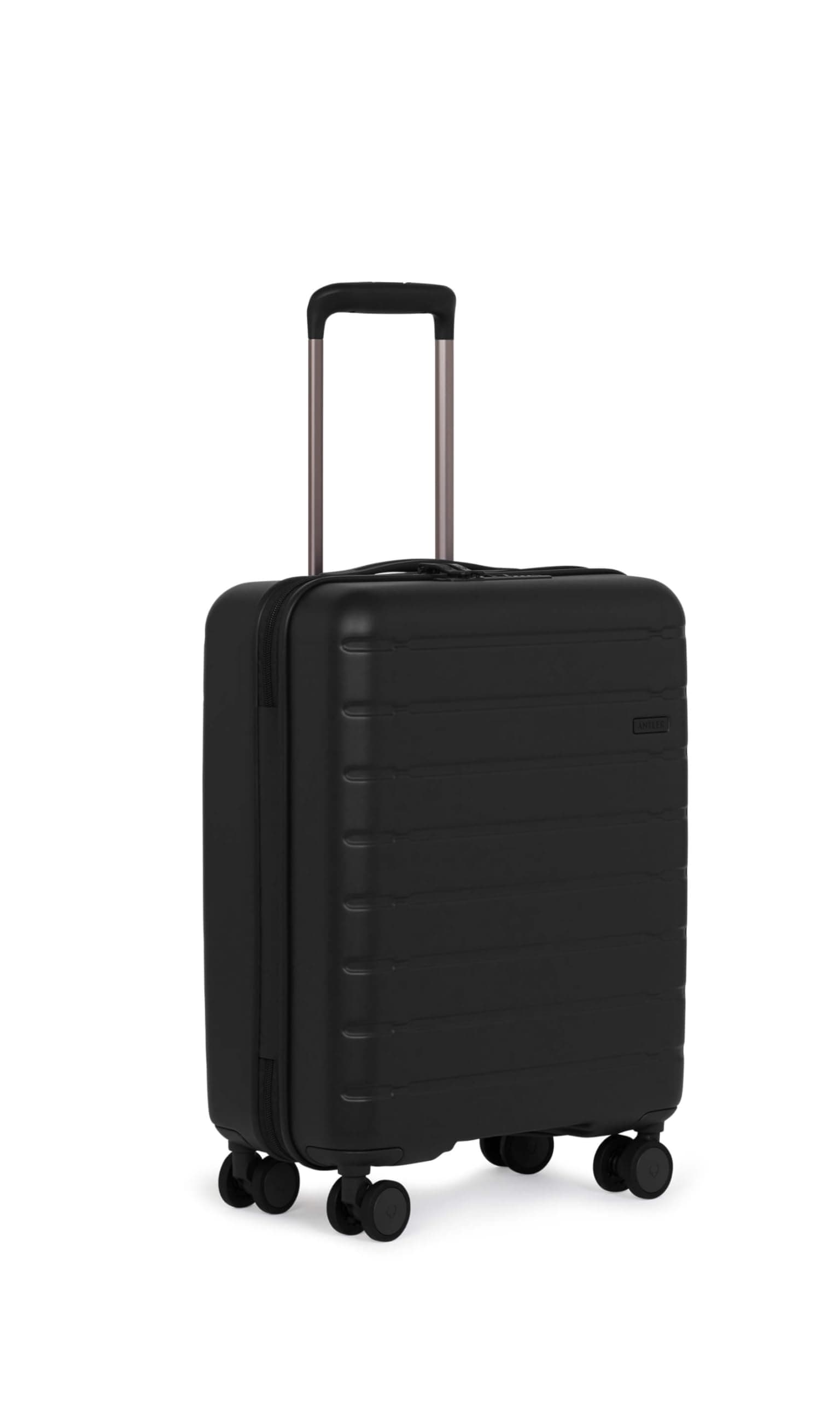 ANTLER - Stamford 2.0 Hard Shell Cabin Suitcase - 54.1 x 40.2 x 20 cm 37L, Lightweight with 4 Spinner Wheels, TSA Locks, Carry On Luggage Approved by easyjet & British Airways - Black