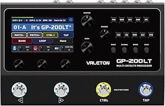 Valeton Guitar Bass Amp Modeling IR Cabinets Simulation Multi-Effects with FX Loop MIDI I/O Stereo OTG USB Audio Interface GP-200LT