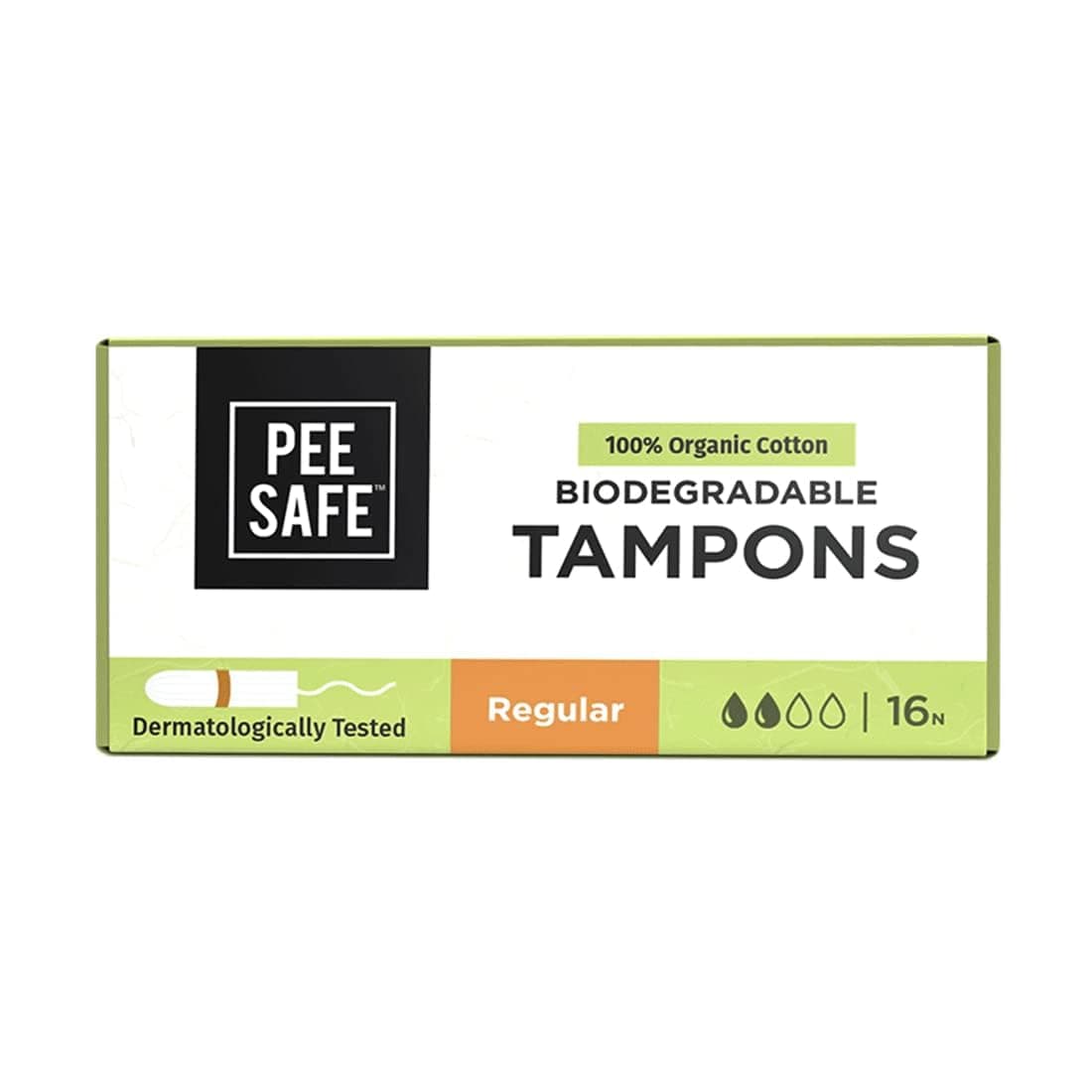 100% Organic Cotton Tampons (Pack Of 16, Regular) | For Light To Medium Flow | Comfortable & Stain-Free Experience | Fda Approved