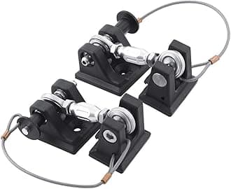 DV8 Offroad Hood Hold Down for the 2007-2018 Jeep Wrangler JK | Quick Release Push Pin | Adjustable Tensioning Turnbuckle | Steel & Billet Aluminum Construction