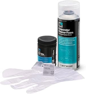 Cleaning Kit for Air Conditioners, includes Evaporator Cleaner PRO Air Conditioner Cleaner with Hard Bristle Dispenser Brush, A/C Tabs 40 Air Conditioner Tabs, long-lasting effect, Gloves