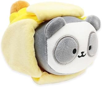 Anirollz Pandaroll Plush in Banana Outfitz – Kawaii Stuffed Animal with Removable Costume – Cute Soft Plush Toy Gift for Girls, Kids & Collectors