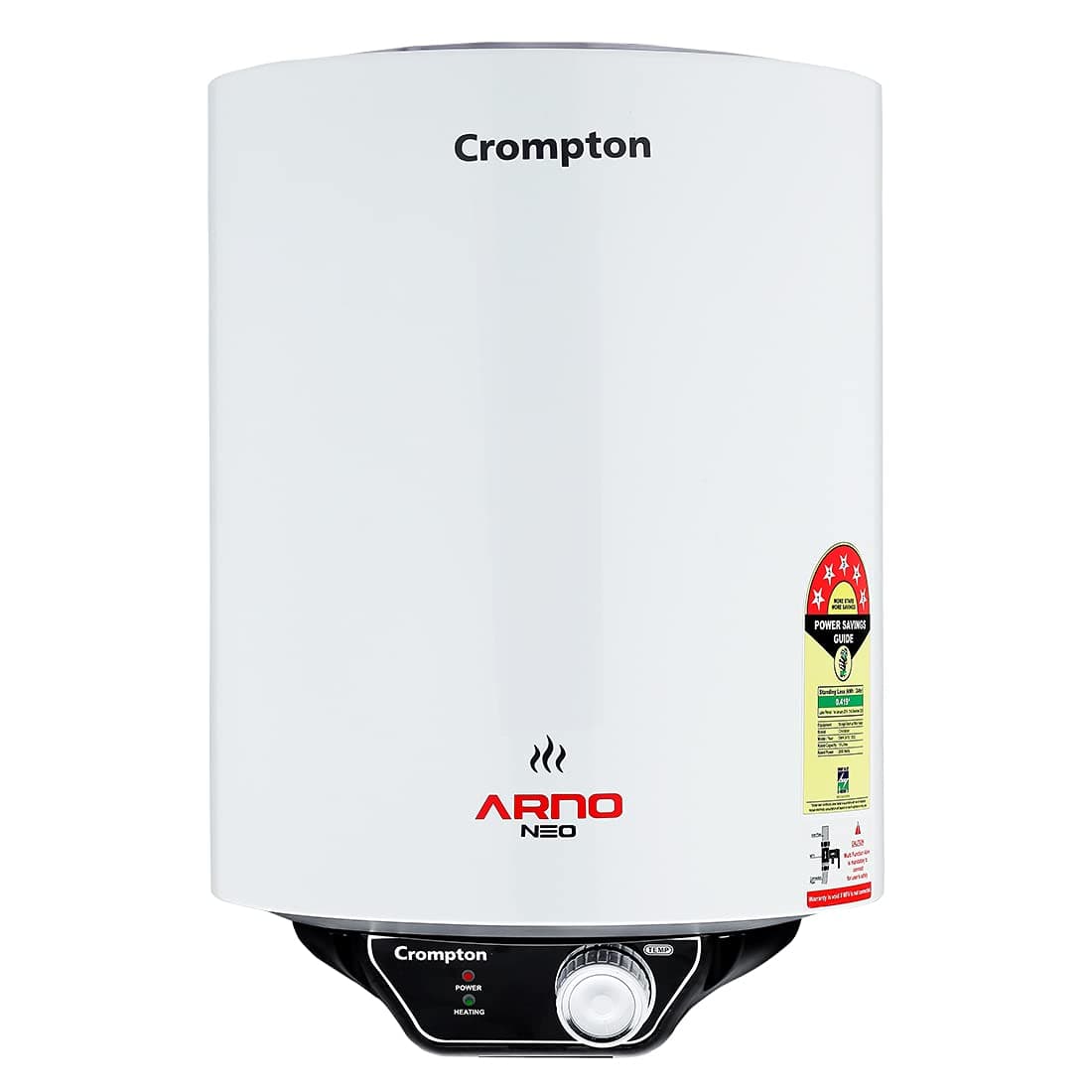 Crompton Arno Neo 6-L 5 Star Rated Storage Water Heater with Advanced 3 Level Safety National Energy Conservation Award Winner 2023