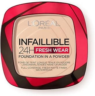 L’Oréal Paris - Fond de Teint Poudre Longue Tenue - Waterproof - Infaillible 24H Fresh Wear - Teinte : Ivoire (20) - 9 g