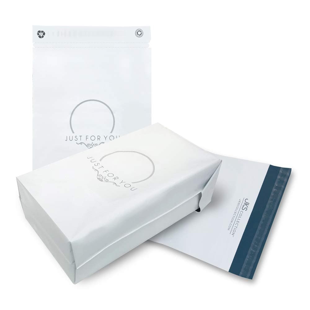 Poly Mailers 10x13 100 Count "Just for You" Expands to 3.5" Durable 3.15Mil Water Resistant Self Sealed Tear Strip To Open Shipping Mailers Envelopes Eco Friendly Recyclable Postal Bags
