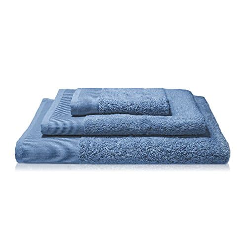 100% Bamboo Viscose Towel Set 3Piece Blue
