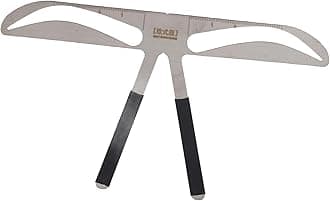 Eyebrow Mapping Tool,Eyebrow Patterns DIY Stencil, Stainess Steel Eyebrow Ruler Measurement Microblading Permanent Gold Ratio Positioning Tool(European Eyebrow)