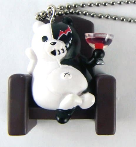Takara Tomy DANGAN RONPA Keychain Animation deformed mini side B 1.5" Monokuma Monobear