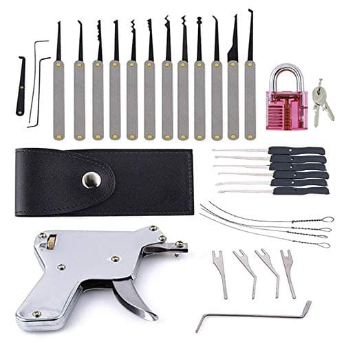 26Pcs Stainless Steel Multitool Lock Set Padlocks to Choose (Pink Padlock Combination)