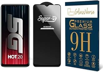 GlassVerse Superd Oleophobic Tempered Glass For Infinix Hot 20 5G Smartphone(Pack Of 1) With Free Installation Kit Full Screen Coverage-6.6 Inch