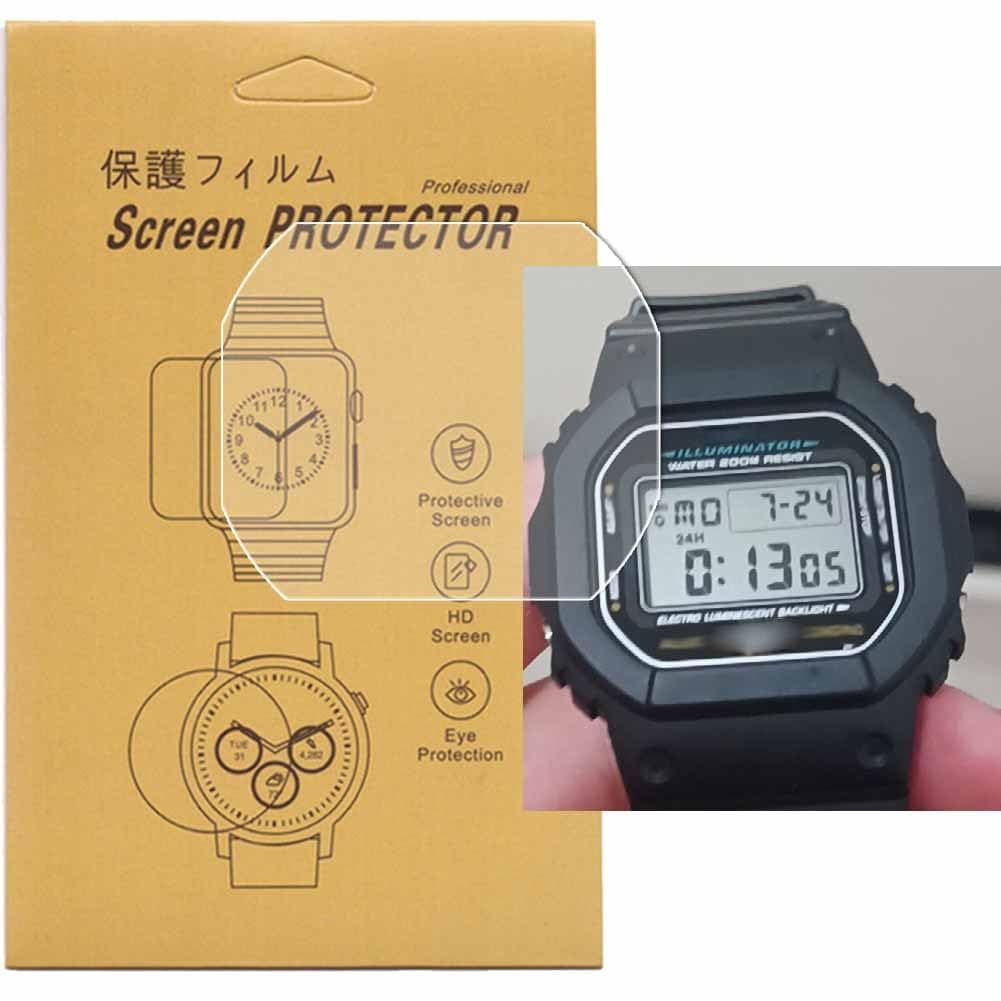 3-Pcs TPU Screen Protector For DW5600 GW-B5600 Watch, Full Coverage Screen Protector HD Clear Anti-Bubble and Anti-Scratch For (DW-5600)