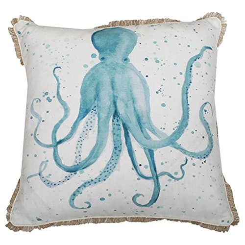 Ozwald Octopus Splatter Printed 20-inch Throw Pillow