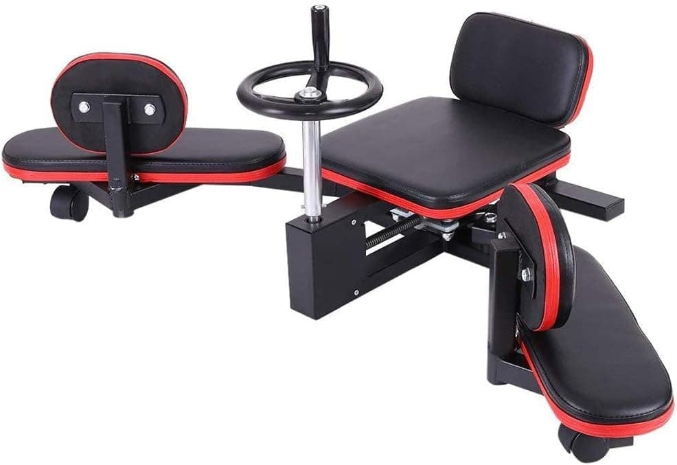 X Maxstrength Leg Stretcher Heavy Duty 330Lbs Stretching Machine Improve Flexibility Training For Home Gym Split Fitness Machine, Red Black