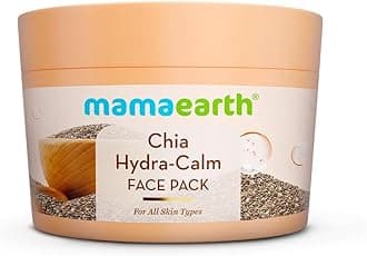 MAMAEARTH Chia Hydra-Calm Face Pack with Chia Seed & Ceramides for Intense Hydration & Skin Barrier Repair – 7.05 Oz (200g) | Soothes, Nourishes & Refreshes Dull Skin | For Men & Women