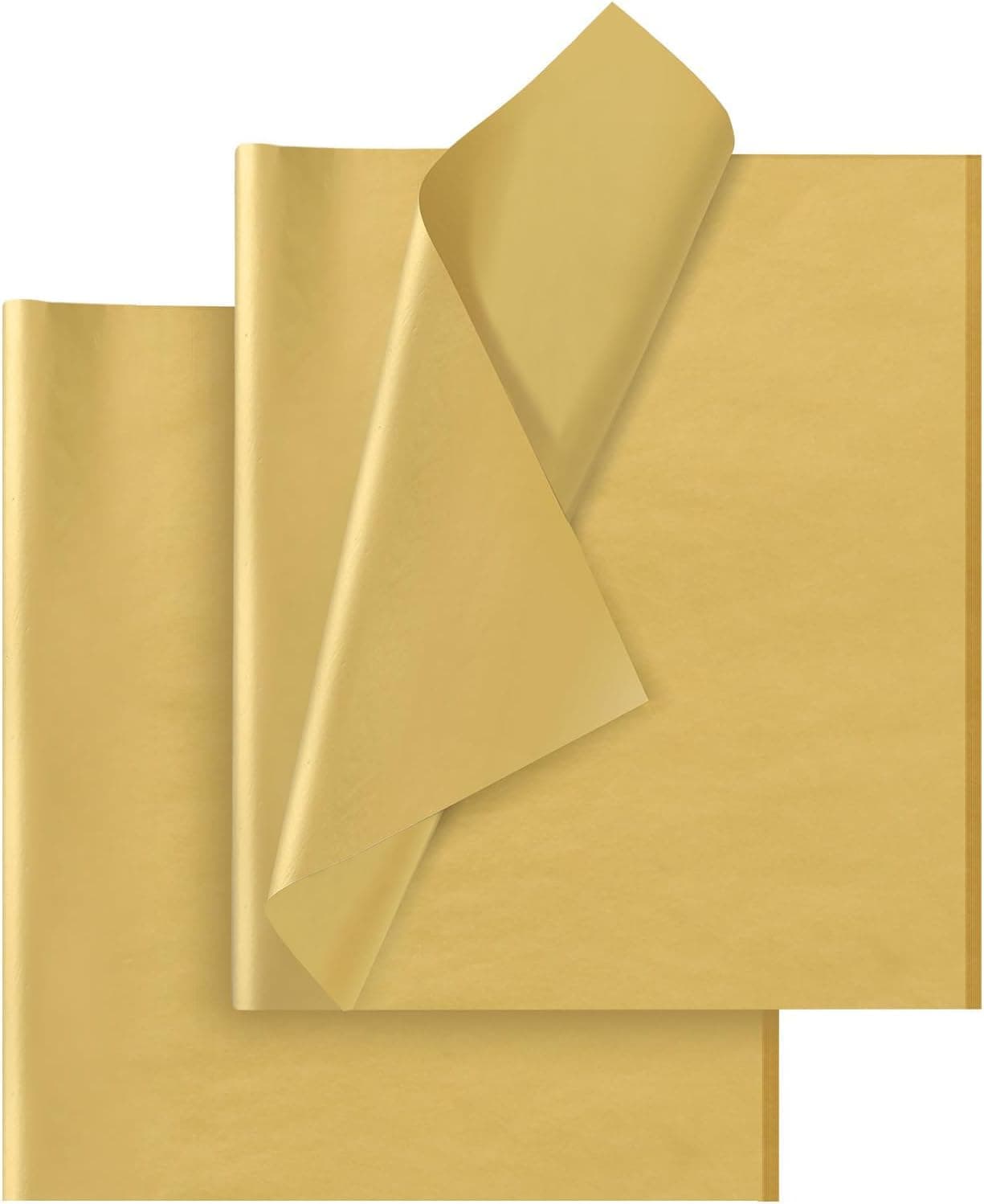 Hlonon Gold Tissue Paper for Gift Bags - 30 Sheets of Gold Wrapping Tissue Paper Bulk Packaging Paper for Weddings, Birthdays Wrapping, Crafts, Decor (14 x 20 Inch)