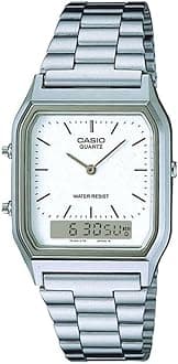 Casio Retro Dual Time Watch Silver AQ-230A-7DMQYES