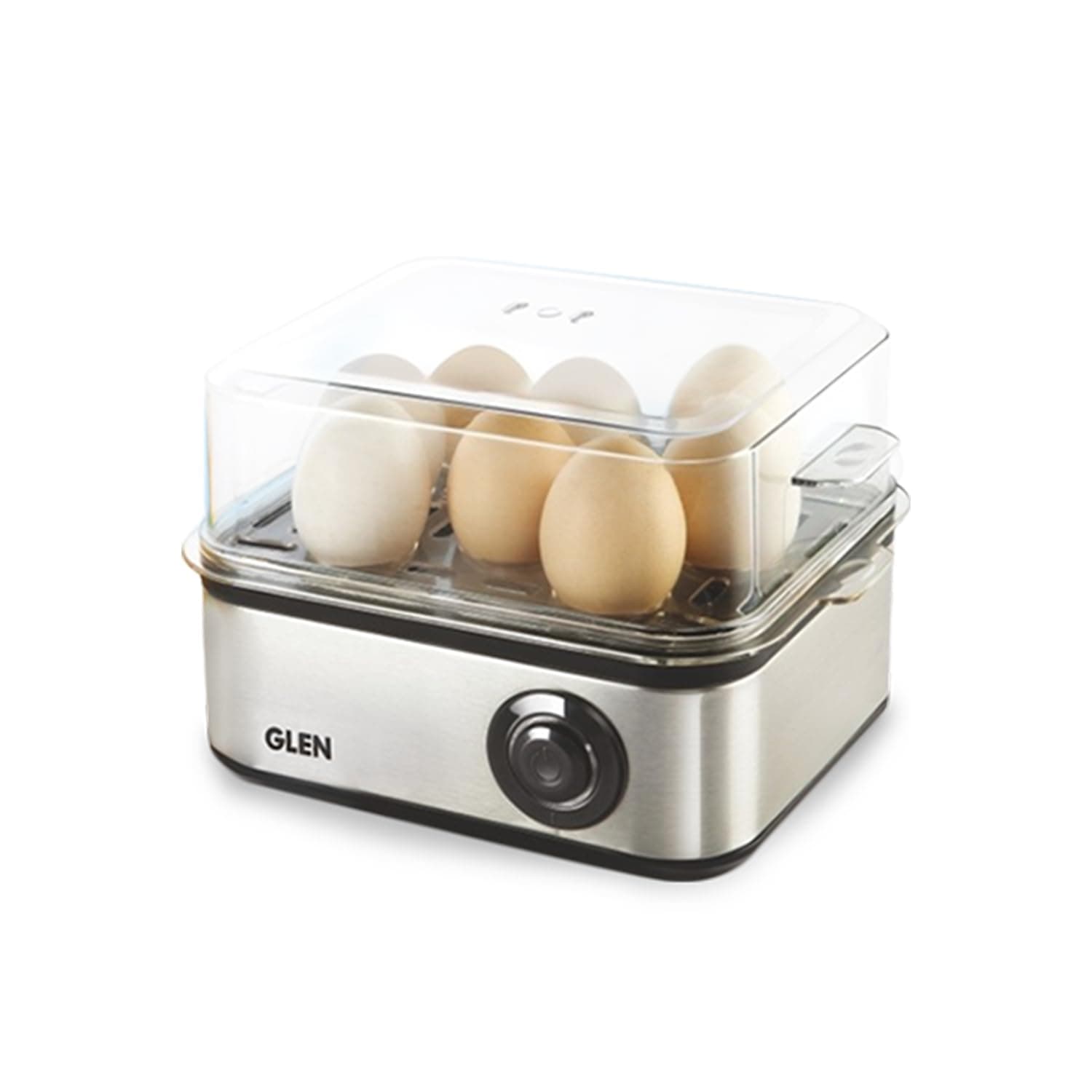 Glen Egg Boiler Steamer Boils upto 8 Eggs Auto shut Off, Push Button Start 350W (SA3036EB8)