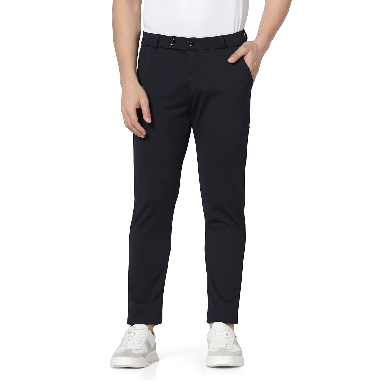 TOPLOTMen's Regular Fit Causal Trouser