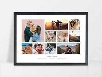Wood One Pinch Customised Photo Collage Frame For Birthday, Anniversary, Wedding Gift, Personalized Collage Gift, Wall Photo Frame (10X15, Black), Rectangular