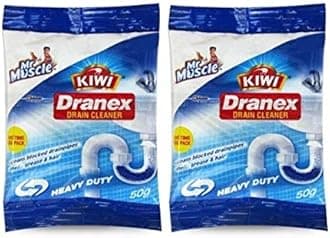 KIWI Mr. Muscle Dranex Drain Cleaner, 50 g Pouch (Pack of 2)