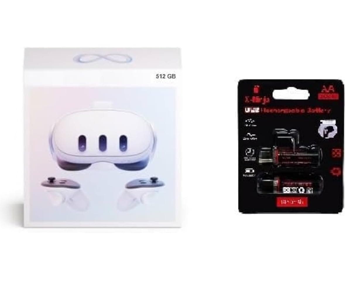 MICROMINI X-Ninja Quest 3 512GB VR Console Online Game Services Virtual Reality Bundled with Xninja AA Battery Free