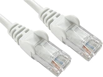 World of Data - 3m WHITE Network Cable - CAT5e - RJ45 - Ethernet - Patch - LAN - Router - Modem - 10/100 5 PACK