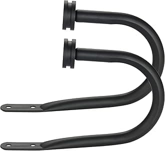 Curtain Holders, 2 Pack Matte Black Decorative Curtain Holdbacks for Wall Curtain Drapery
