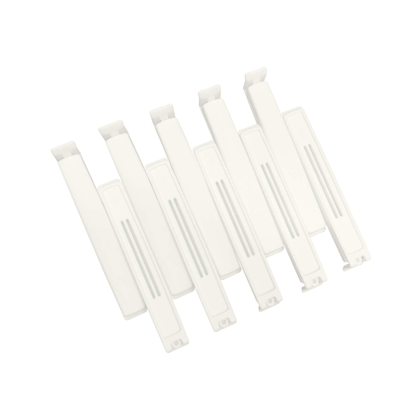 10 Pcs Plastic Sealing Clips, Bag Sealing Clip for Snacks, Chip Bags and Kitchen Food Storage Bag, 4 inches, Pure White