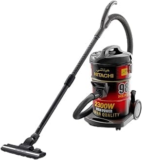 Drum Vacuum Cleaner 2300 Watts, 23L Tank Dust Capacity, Aero Power Brush to Clean Efficiently, Metal Pipe Dusting Brush & Crevice Nozzle, Washable Filter, Best for Home & Office, CV980TJBKRGAE