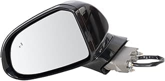 TRQ Driver Side Mirror Assembly Power Heated Blind Spot Turn Signal Puddle Light Foldaway Paint to Match Compatible with 2019-2020 Hyundai Santa Fe