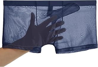 Men's See Through Mesh Trunks Underwear Seperate Elephant Nose Boxer Briefs