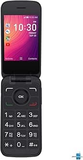 Alcatel GO FLIP 3 Black 4GB 4052W (GSM Unlocked) Flip Phone - For Senior Easy Use (Renewed)
