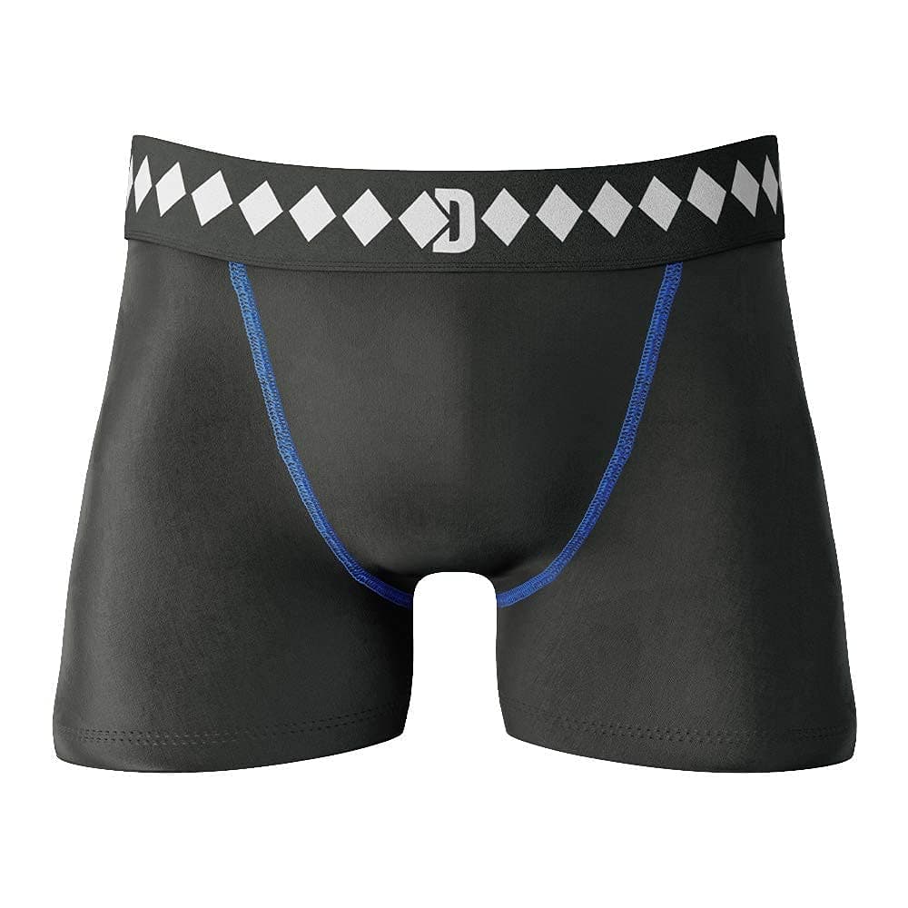 Diamond MMA - Compression Shorts with Built-in Jock Strap Supporter with Athletic Cup Pocket for Sports Black Small