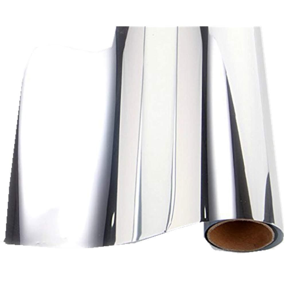 REDODECO Self-Adhesive Reflective Chrome Silver Vinyl Wrap Sticker Decal Film Sheet 12inch by 60inch