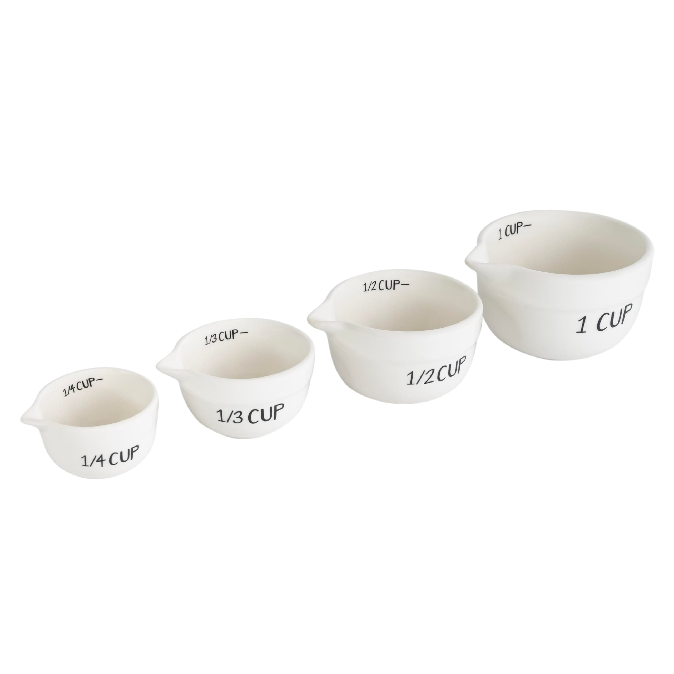 Measuring Cups, Ceramic, Standard Measurements, Set of 4