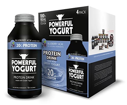Powerful Yogurt Protein Drink, Blueberry Acai 12oz (12 Pack)