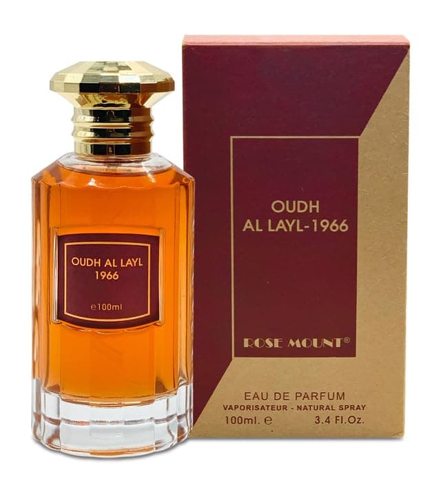 ROSE MOUNT Oudh Al Layl-1966 100ml | Eau de Perfumes for Men and Women | Men’s and Women’s Fragrances | Unisex Arabic Perfume | Oud perfume for Men | Perfect Perfume for Women | عطور | عطر